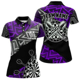 Maxcorners Custom Darts Shirts For Men And Women Personalized Zig-Zag Pattern Dart Jerseys, Cool Dart Shirts |Blue