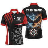 Personalized 3D Eagle Darts Board Thunder Lightning Men Dart Polo Shirts