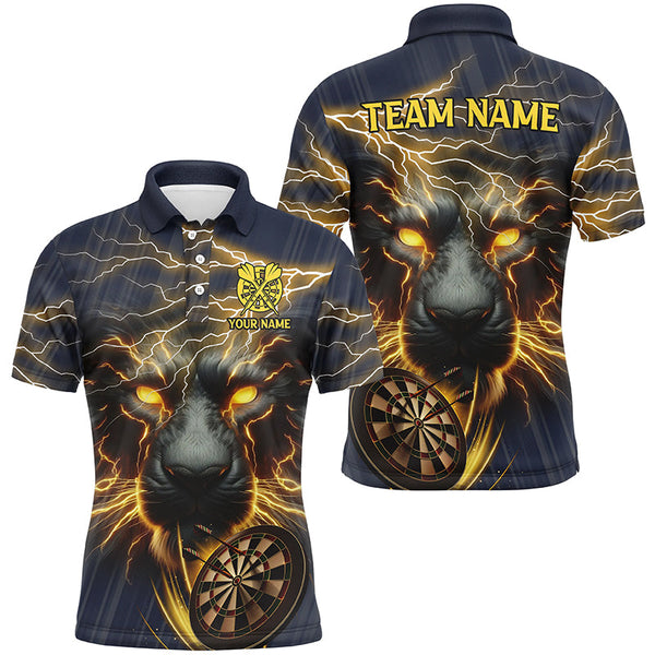 Maxcorners Storm Lion Panther Darts Jersey Customized Name, Team Name 3D Polo Shirt