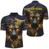 Maxcorners Storm Lion Panther Darts Jersey Customized Name, Team Name 3D Polo Shirt