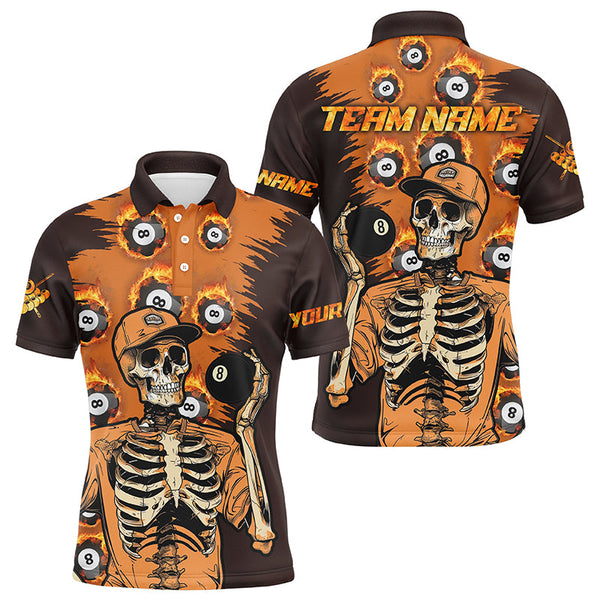 Maxcorners Shut Up And Shoot Skull 8 Ball Billiard Pool Team Jerseys Polo & 1/4 Zip