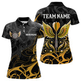 Maxcorners Personalized Yellow Black Darts Arrow Wings Dart Shirts For men Custom Dart Jerseys Team Outfit