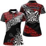 Maxcorners Red Zig-Zag Pattern Darts Jersey Customized Name 3D Shirt