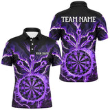 Maxcorners Lightning Smoke Fire Flame Purple Darts Jersey Customized Name 3D Shirt