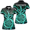 Maxcorners Lightning Smoke Fire Flame Turquoise Darts Jersey Customized Name 3D Shirt