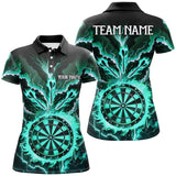 Maxcorners Lightning Smoke Fire Flame Turquoise Darts Jersey Customized Name 3D Shirt