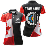 Maxcorners Personalized Retro Canada Flag Archery Shirts For Men Custom Patriotic Archery Jersey For Archer