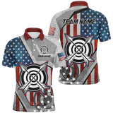 Maxcorners Personalized Usa Flag Archery Shirts For Men Custom Patriotic Archery Jerseys For Team Archers