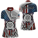 Maxcorners Personalized Usa Flag Archery Shirts For Men Custom Patriotic Archery Jerseys For Team Archers