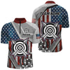 Maxcorners Personalized Usa Flag Archery Shirts For Men Custom Patriotic Archery Jerseys For Team Archers