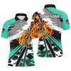 Maxcorners 3D Dartboard Fire Darts Polo & Quarter-Zip Shirts Custom Camo Turquoise Darts Team Jerseys