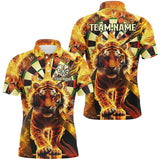 Maxcorners Personalized Darts Board Fire Flame 3D Tiger Custom Darts Shirts Team League Darts Jerseys