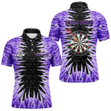 Maxcorners Personalized Darts Board Purple Icy 3D Printed Men Dart Shirts Custom Cool Dart Jerseys For Team