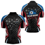 Maxcorners Personalized 8 Ball Pool Billiard Jerseys For Men Custom Us Flag Billiard Shirts Team Pool Player