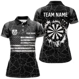 Maxcorners Black White Retro Us Flag Patriotic Darts Jersey Customized Name, Team Anme 3D Shirt