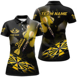 Maxcorners Yellow Dart Board Hazy Smoke Custom 3D Dart Shirts For Men, Darts League Team Shirt Dart Jerseys