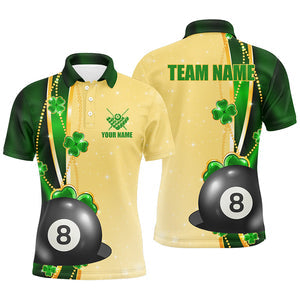 Maxcorners Billiards Funny St Patricks Day Personalized Name 3D Shirt