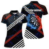 Maxcorners Personalized Blue And Red Darts Line And Dotted Design Dart Shirts For Men Lightning Dart Jerseys