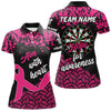 Maxcorners Aim With Heart Hope For Women Awareness Custom Dart Shirt Breast Cancer Pink Ribbon Darts Jersey