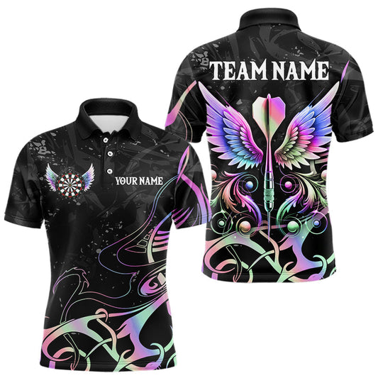 Maxcorners Holographic Arrow Wings Custom Dart Shirt For Men, Dart Jerseys Pocket Option