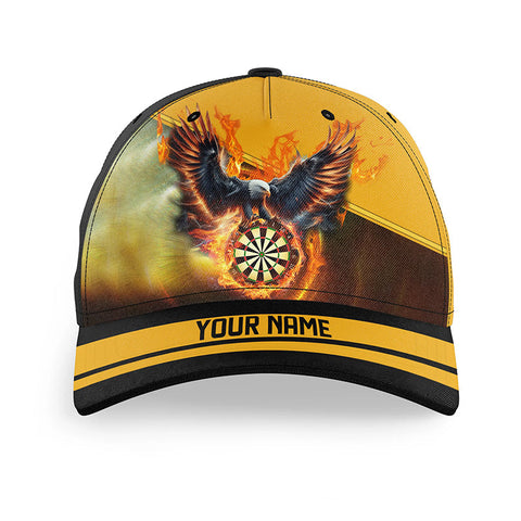 Maxcorners Darts Eagle Flying On  Personalized Name 3D Cap