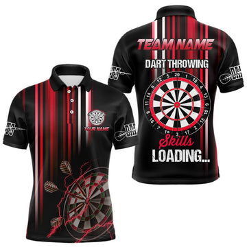 Maxcorners Red Throwing Skills Loading Custom Darts Shirt League Jersey Outfit Polo & 1/4-Zip
 LM2608