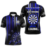 Maxcorners Blue Throwing Skills Loading Custom Darts Shirt League Jersey Outfit Polo & 1/4-Zip
 LM2608