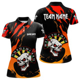 Maxcorners Funny Skull Dart Shirts For Men Custom Dart Team Jersey, Best Darts Outfit LM1625
