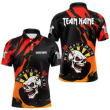 Maxcorners Funny Skull Dart Shirts For Men Custom Dart Team Jersey, Best Darts Outfit LM1625