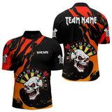 Maxcorners Funny Skull Dart Shirts For Men Custom Dart Team Jersey, Best Darts Outfit LM1625
