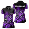 Maxcorners Personalized Purple Dartboard Thunder Storm Lighting Dart Shirts For Men Custom Team Dart Jerseys
