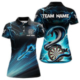 Maxcorners Blue Lightning Thunder Custom Cobra Snake Dart Shirts Best Dart Jerseys Dart Team Shirts