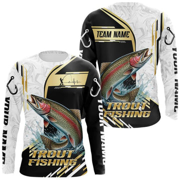 Maxcorners Personalized Rainbow Trout Fishing Shirt Custom Performance Fishing Jersey, Rainbow Trout Team Shirt LM0410