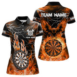 Maxcorners Orange Dart Board Fire Flame Custom Eagle Dart Shirts Thunder Lightning Dart Team Jerseys