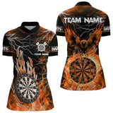 Maxcorners Orange Dart Board Fire Flame Custom Eagle Dart Shirts Thunder Lightning Dart Team Jerseys