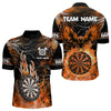 Maxcorners Orange Dart Board Fire Flame Custom Eagle Dart Shirts Thunder Lightning Dart Team Jerseys