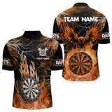 Maxcorners Orange Dart Board Fire Flame Custom Eagle Dart Shirts Thunder Lightning Dart Team Jerseys