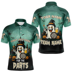 Maxcorners Only Just Here For The Darts Custom Halloween Darts Shirt For Men, Funny Ghostly Darts Team Jersey MT0410