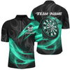 Maxcorners Turquoise Twinkle Light Darts Jersey Customized Name, Team Name 3D Shirt