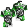 Maxcorners Lightning Grunge Dartboard Custom 3D Printed Darts Shirts For Men, Darts Team Jerseys |Green LM103