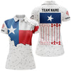 Maxcorners Personalized Patriotic Texas Flag Archery Men Polo & Quarter-Zip Shirts Archery Team Uniform Shirts