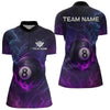 Maxcorners Personalized 3D Purple Billiard Jerseys For Men, Lightning 8 Ball Pool Billiard Team Shirts