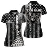 Maxcorners Black White 8 Ball Wings Grunge Us Flag Patriotic Billiard Shirts For Men Custom Billiard Jerseys