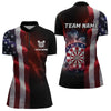 Maxcorners Personalized Lightning American Flag Dartboard Smoke Dart Shirts For Men Team Patriotic Dart Jersey