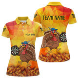 Maxcorners Funny Turkey Autumn Darts Shirt For Men Custom Thanksgiving Shirt For Dart Lover, Darts Jersey MT1309