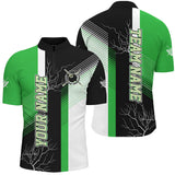 Maxcorners Personalized Billiard Polo & Quarter Zip For Men Custom 8 Ball Pool Billiard Team Jersey