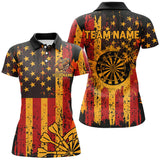 Maxcorners Autumn Grunge Us Flag Patriotic Darts Jersey Customized Name 3D Shirt