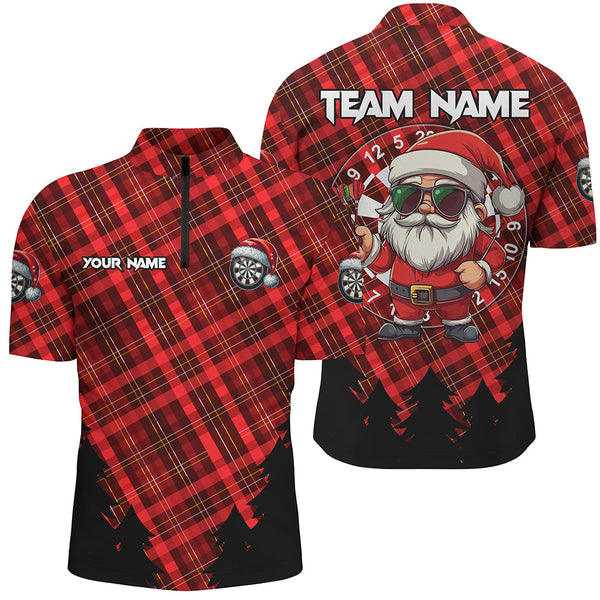 Maxcorners Funny Christmas Santa Darts Jersey Customized Name 3D Shirt