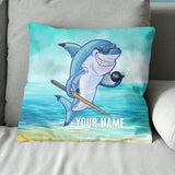 Personalized Funny Billiard Shark Pillow Best Custom Pool Throw Pillows