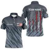 Maxcorners Personalized Billiard US Flag 9 Ball Pool Shirt For Men, Billiard Team Jersey Polo & 1/4 Zip LM2007